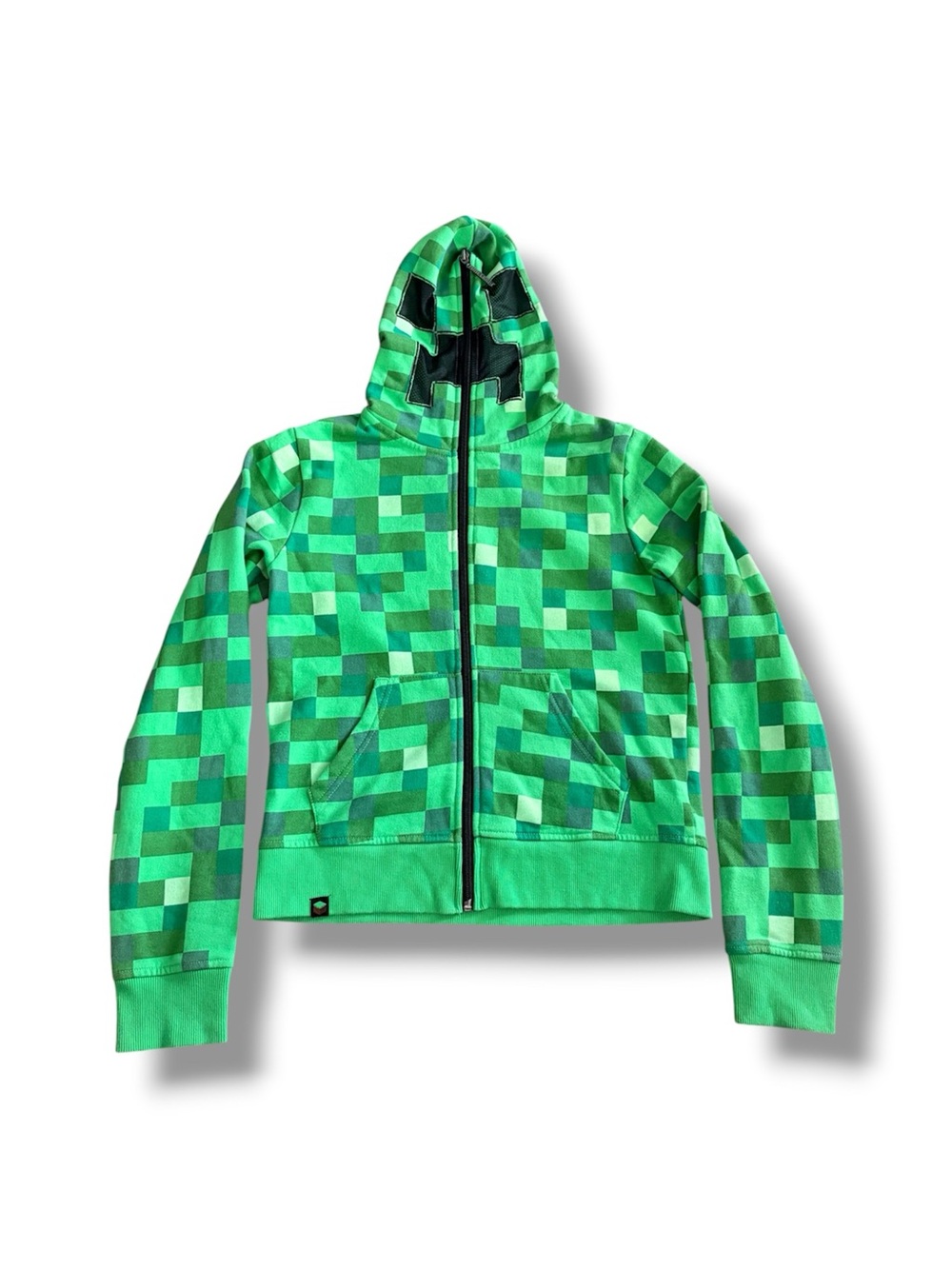 JINX Minecraft Creeper Full Zip Hoodie – Youth Large / Women’s XS